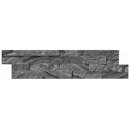 Glacial Black Splitface Ledger Panel SAMPLE Natural Marble Wall Tile